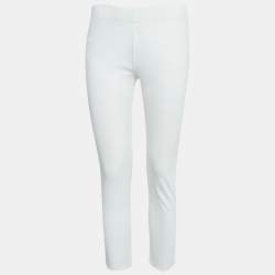 Joseph White Stretch Gabardine Tight Fit Leggings M