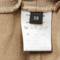 Joseph Brown Stretch Gabardine Tight Fit Leggings M