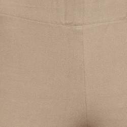 Joseph Brown Stretch Gabardine Tight Fit Leggings M