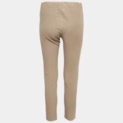 Joseph Brown Stretch Gabardine Tight Fit Leggings M