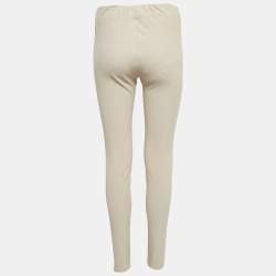 Joseph Beige Stretch Gabardine Leggings M