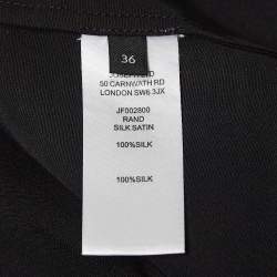 Joseph Black Satin Silk Layered Button Front Top S