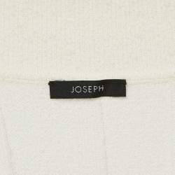 Joseph Ivory White Textured Rib Knit Polo T-Shirt S