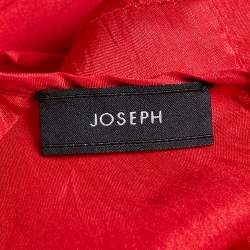 Joseph Red Crinkle Silk Loose Fit Blouse M