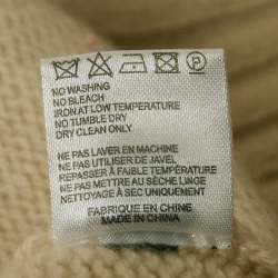 Pre Owned Joseph Ivory White Cashmere Knit V-Neck Sweater L