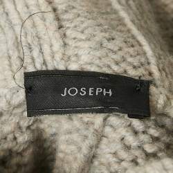 Pre Owned Joseph Grey Melange Wool Knit Turtle Neck Jumper M