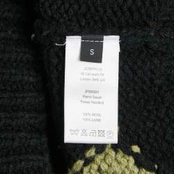 Joseph Black Parrot Sweet Flower Handknit Sweater S