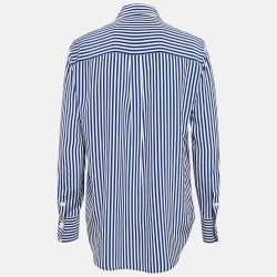 Pre Owned Joseph Blue Deck Chair Stripe Silk Garconne Shirt S