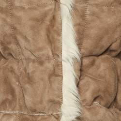 Joseph Beige Suede and Fur Jacket S