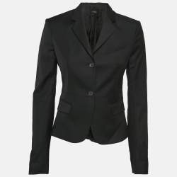 Joseph Black Wool Single Breasted Super 100 Blazer S