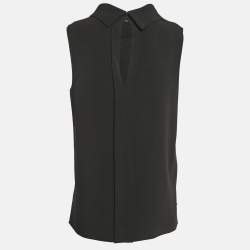 Joseph Black Viscose Cady Sleeveless Baxter Top M
