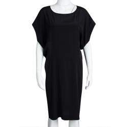 مملوكة مسبقًا فستان قصير جوزيف أكمام راغلان قصيرة حرير أسود M