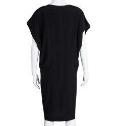 مملوكة مسبقًا فستان قصير جوزيف أكمام راغلان قصيرة حرير أسود M