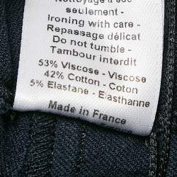 Pre Owned Joseph Navy Blue Stretch Gabardine Leggings M