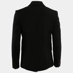 Pre Owned Joseph Black Virgin Wool Single Breasted Blazer S