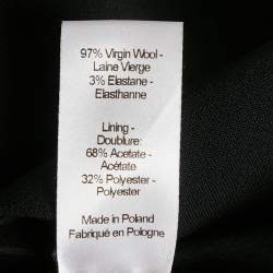 Pre Owned Joseph Black Virgin Wool Single Breasted Blazer S