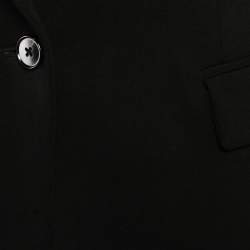 Pre Owned Joseph Black Virgin Wool Single Breasted Blazer S