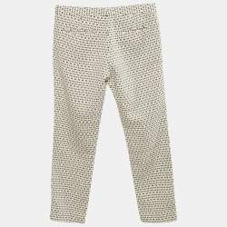 Joseph Black/White Patterned Cotton Pants S