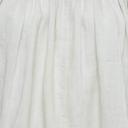Joseph Grey Ramie Pleated Blouse M