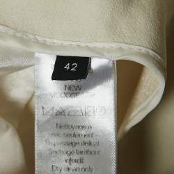 Pre Owned Joseph Off-White Crepe Wide Leg Trousers L