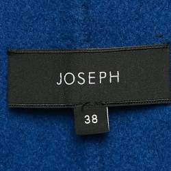 Joseph Blue Wool Felt Belted Open Front Coat M