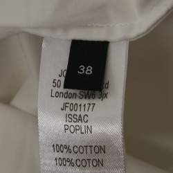 مملوكة مسبقًا Joseph White Poplin Button Front Midi Dress M