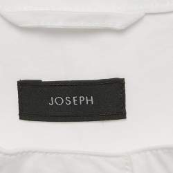 مملوكة مسبقًا Joseph White Poplin Button Front Midi Dress M