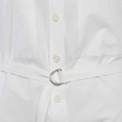 مملوكة مسبقًا Joseph White Poplin Button Front Midi Dress M