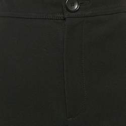 Joseph Black Wool Blend Gabardine Wide Leg Trousers L