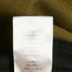 Joseph Green Wool Gabardine Wide-Leg Trousers L