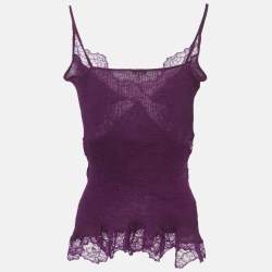Joseph Purple Wool Blend Knit Camisole ONE SIZE 