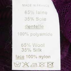 Joseph Purple Wool Blend Knit Camisole ONE SIZE 