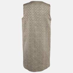 Joseph Gold Jacquard Lamé Sleeveless Sally Mini Dress M