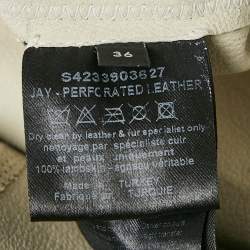 Pre Owned توب جوزيف أبيض جلد بتفاصيل مقصوصة مقاس صغير (سمول)