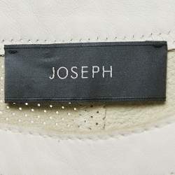 Pre Owned توب جوزيف أبيض جلد بتفاصيل مقصوصة مقاس صغير (سمول)