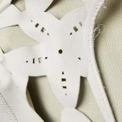 Pre Owned توب جوزيف أبيض جلد بتفاصيل مقصوصة مقاس صغير (سمول)