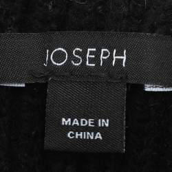 Joseph Black /Beige Rib Knit Wool Poncho XL
