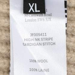 Joseph Black /Beige Rib Knit Wool Poncho XL