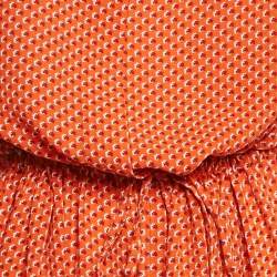 Pre Owned Joseph Orange Floral Print Silk Shirt Dress M