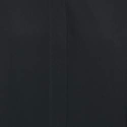 Joseph Black Crepe Button Front Long Shirt Dress L