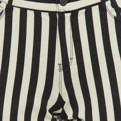 Joseph Monochrome Striped Gabardine Erevan Skinny Trousers L