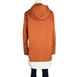 Joseph Orange Techno Taffeta Contrast Trim Hooded Zero Jacket M