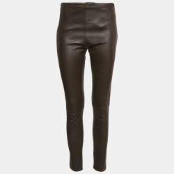 Joseph Brown Stretch Leather Lenny Trousers S