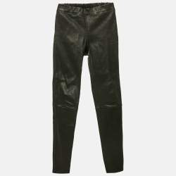 Joseph Black Leather Skinny Pants S