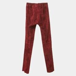 Joseph Burgundy Stretch Suede Legging S