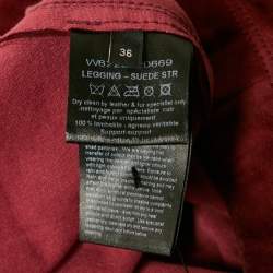 Joseph Burgundy Stretch Suede Legging S