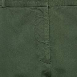 Joseph Dark Green Gabardine Zoom Straight Leg Trousers L