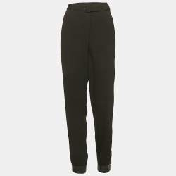 Joseph Black Crepe Belted Trousers M