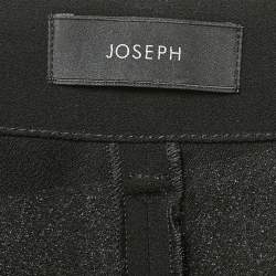 Joseph Black Crepe Belted Trousers M