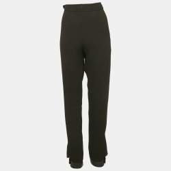 Joseph Black Crepe Belted Trousers M